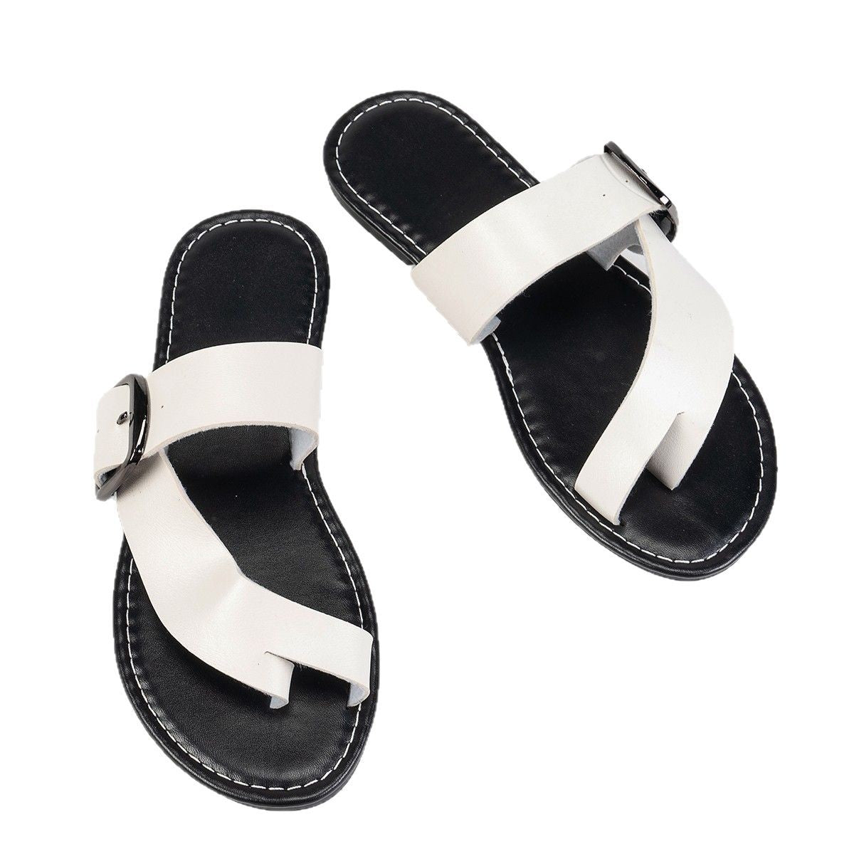 Women's Summer Buckle Toe Clip Sandals Sandals