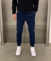 Maxime | Stylish and practical cargo joggers Dark Blue