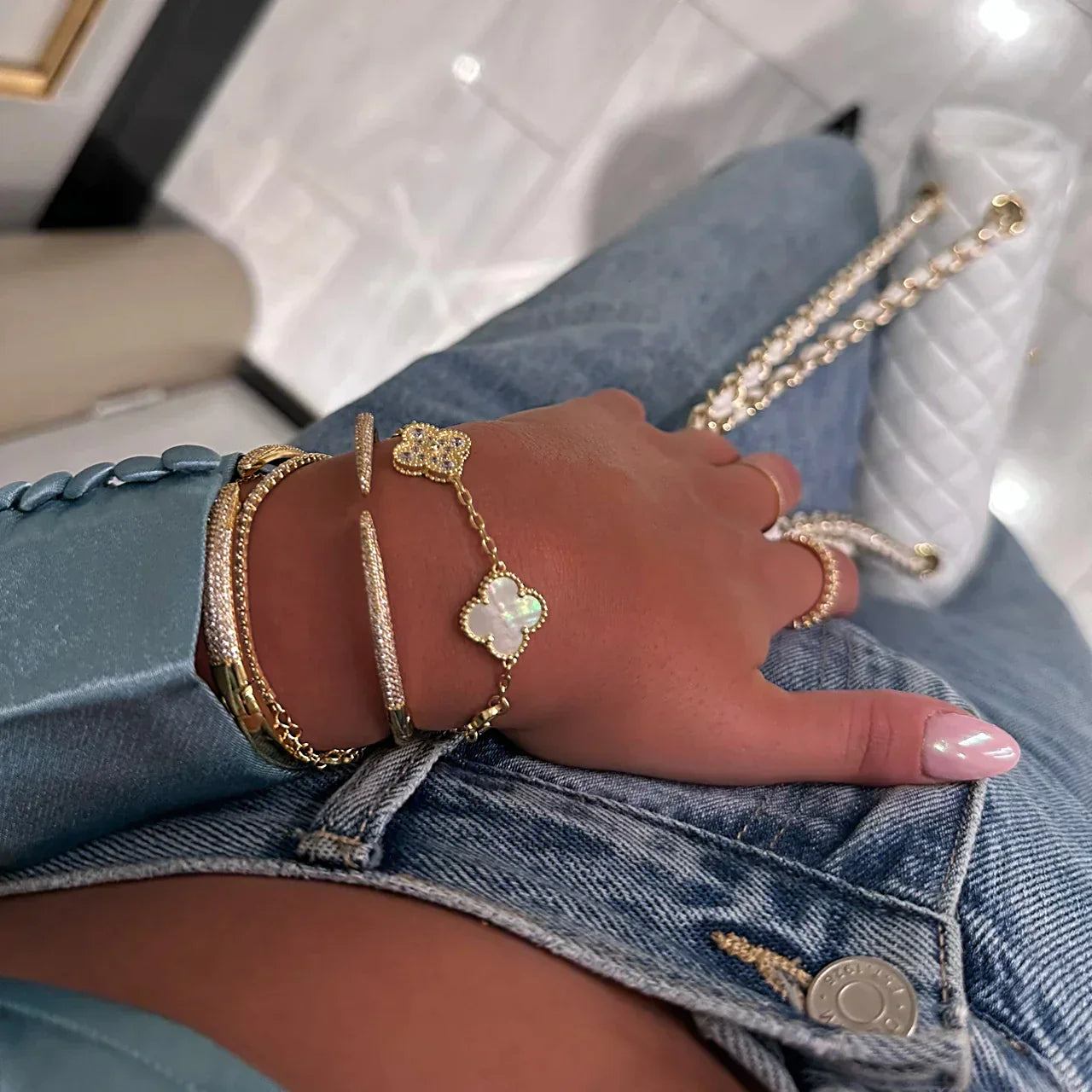 Jade | Clover Set Necklace