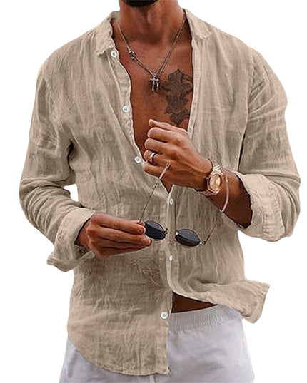 Anderson Classic Linen Shirt Beige Shirts