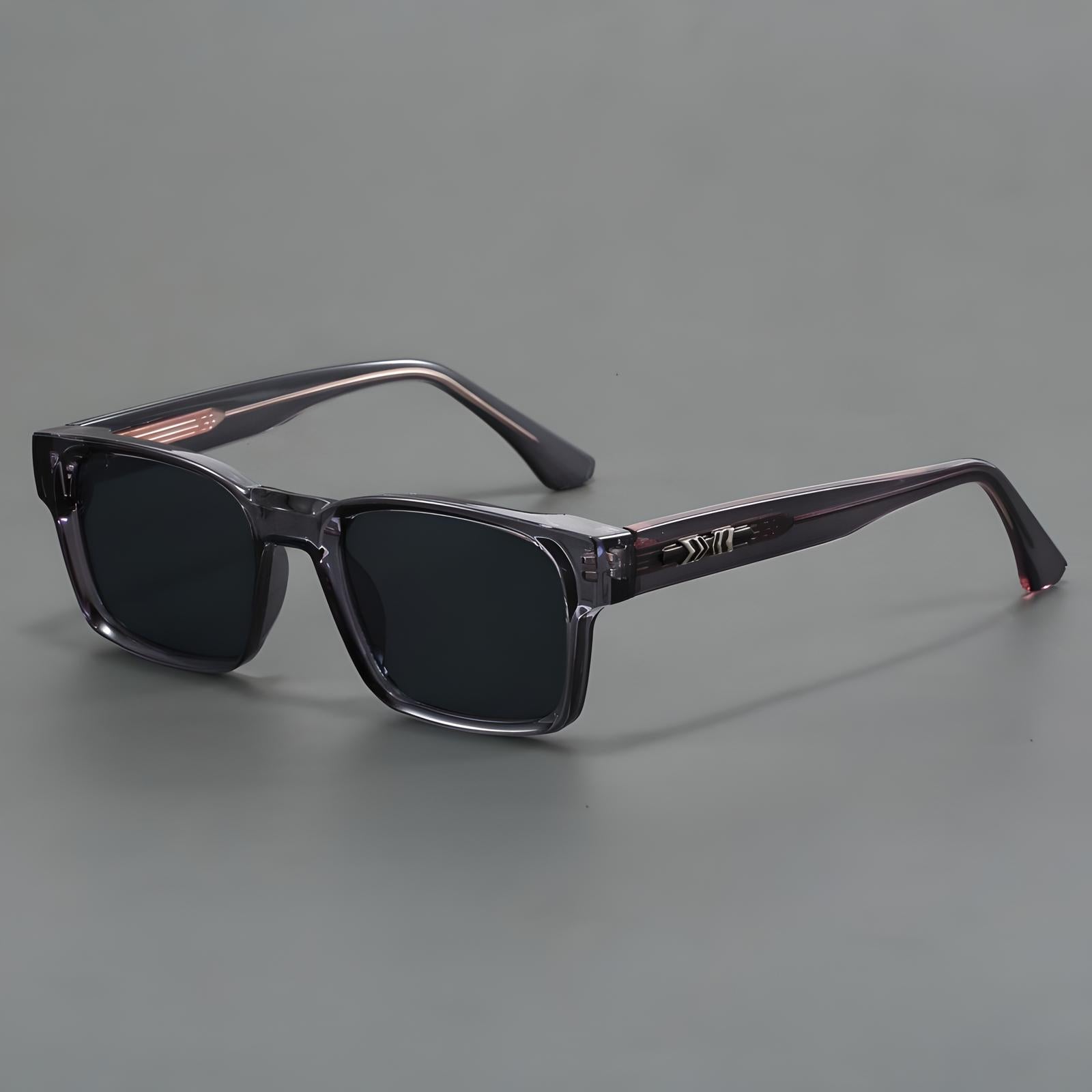 Ashcroft Men's Square Sunglasses with UV Protection and Comfort Gray Sunglasses