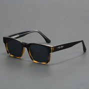 Ashcroft Men's Square Sunglasses with UV Protection and Comfort Black Leopard Sunglasses