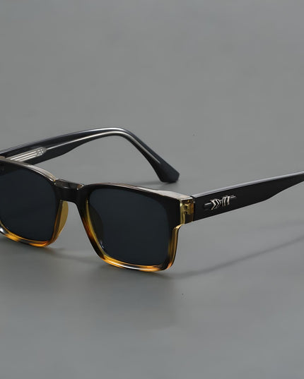 Ashcroft Men's Square Sunglasses with UV Protection and Comfort Black Leopard Sunglasses