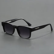 Ashcroft Men's Square Sunglasses with UV Protection and Comfort Black Gray Sunglasses