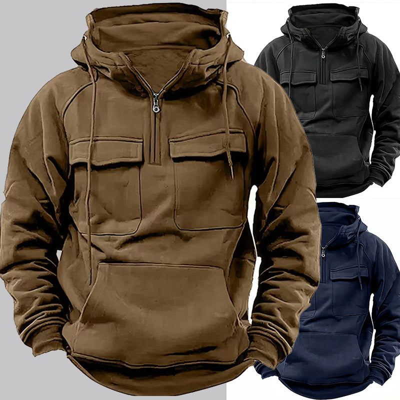 Men’s Zip-Up Hoodie – Drawstring & Pockets Men's Hoodie