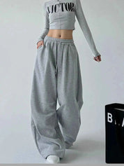 Oversized Wide Leg Drawstring Pants