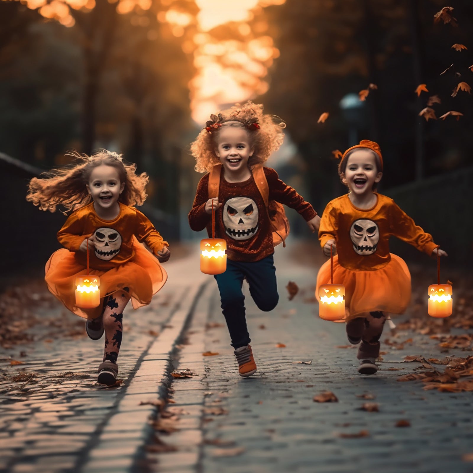 Pumpkin Night Lamp Portable LED Halloween Decorations