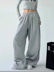 Oversized Wide Leg Drawstring Pants