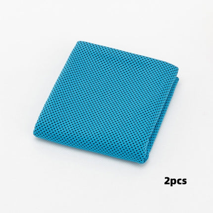Cooling Sports Towel Microfibe Sky blue2pcs 30x100cm OPP bag towel