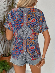 Vintage Paisley Blouse Women Blouse