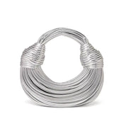 The Amelie Sculptural Bag Silver Handbags