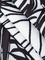Abstract Line Print Short Sleeve Mini Dress Dresses