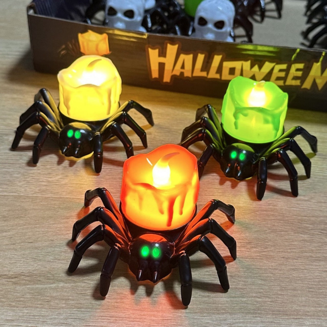 Halloween Spider Candle Night Light Halloween Decorations