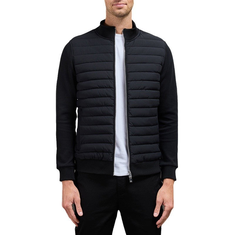 Lightweight Stand Collar Coat for Men - Fashion Knitted Winter Jacket Men Jacket