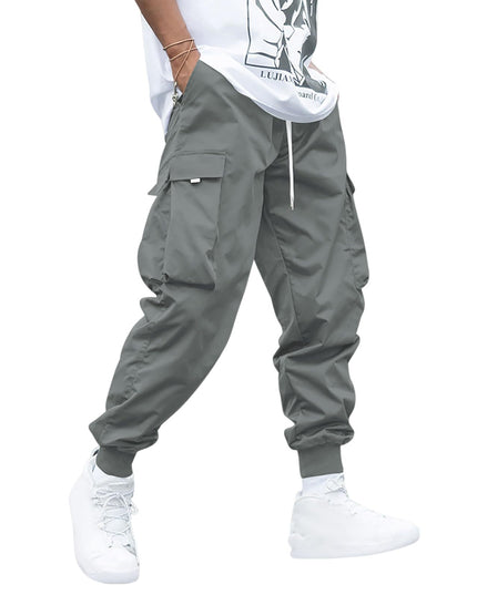 Men's Multi-Pocket Cargo Joggers Dark Grey Cargo Pants