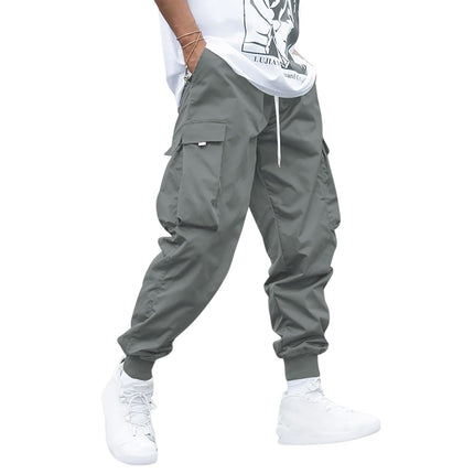 Men's Multi-Pocket Cargo Joggers Dark Grey Cargo Pants