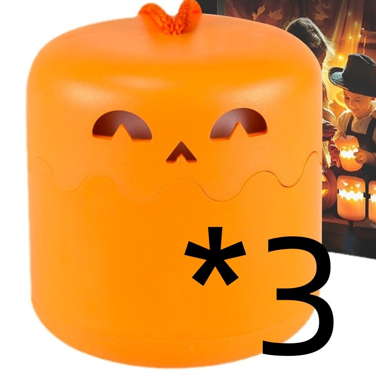 Pumpkin Night Lamp Portable LED Three Pack 24x8x8.5 Halloween Decorations