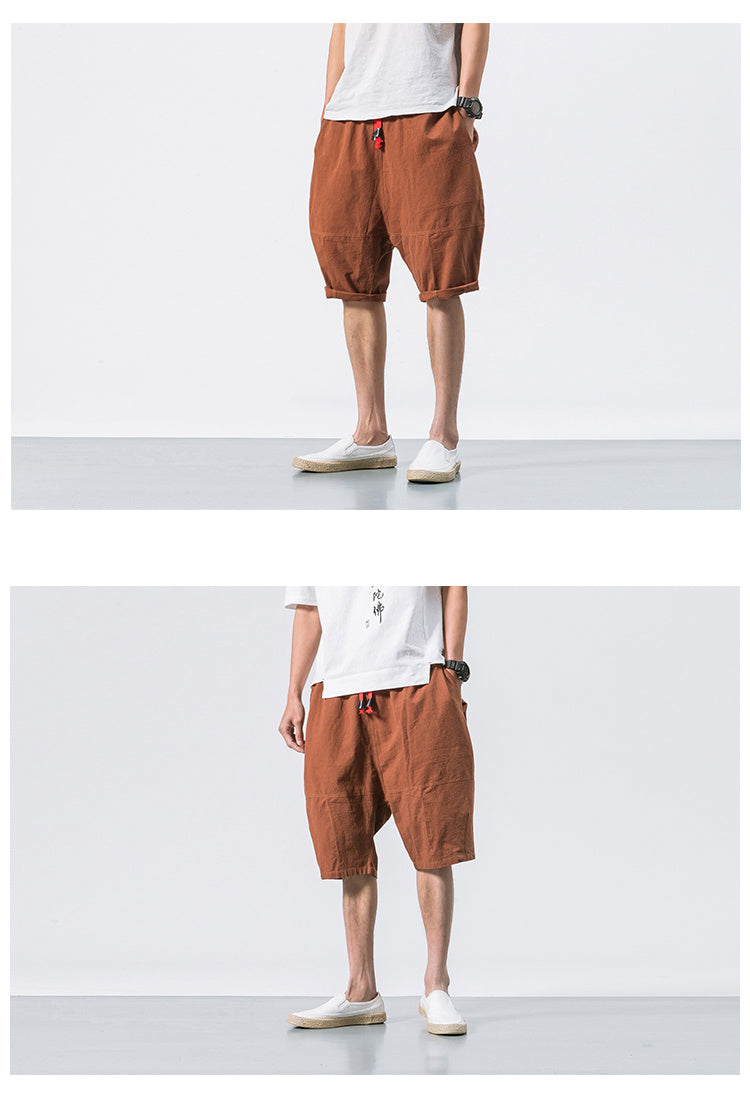 Kyoto Drift Linen Shorts Men Shorts