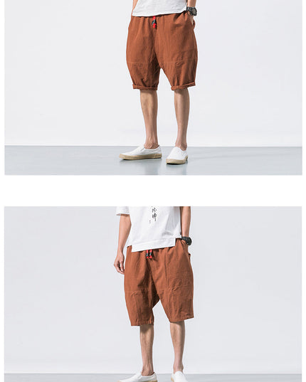 Kyoto Drift Linen Shorts Men Shorts