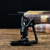 Cool Skeleton Meditation Pose Decor Black B Halloween Decorations