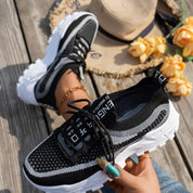 Women’s Flyknit Mesh Lace-Up Sneakers Sneakers