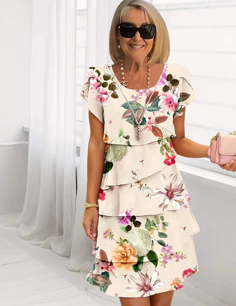 Julia | Long Floral Dress Multicolour Dresses