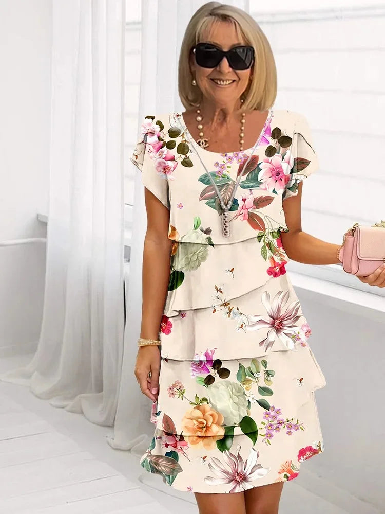 Julia | Long Floral Dress Multicolour Dresses