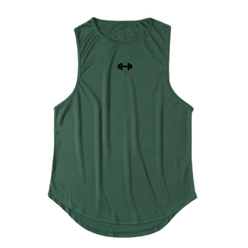 Men's Quick-Dry Sleeveless Fitness Vest Army Green T-Shirts