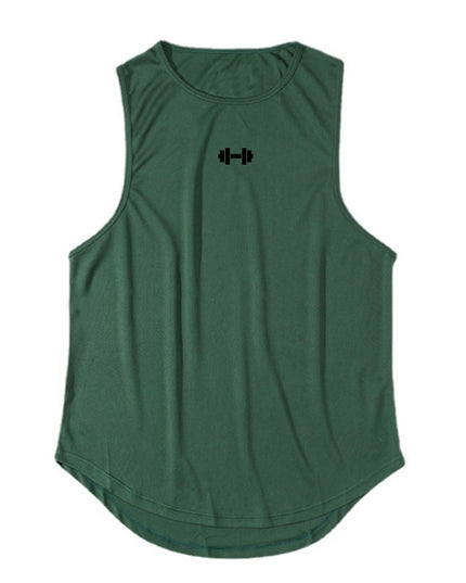 Men's Quick-Dry Sleeveless Fitness Vest Army Green T-Shirts