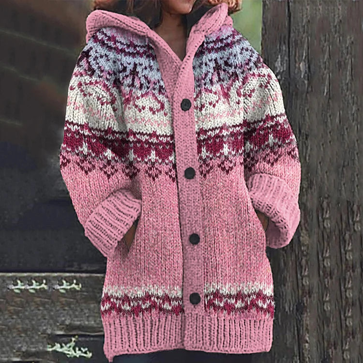 Multilayer Ella Wool Knit Rosa Cardigans