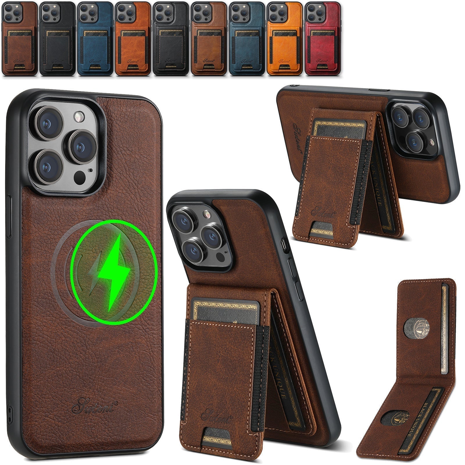Luxury Leather Phone Case with Card Holder Phone Case