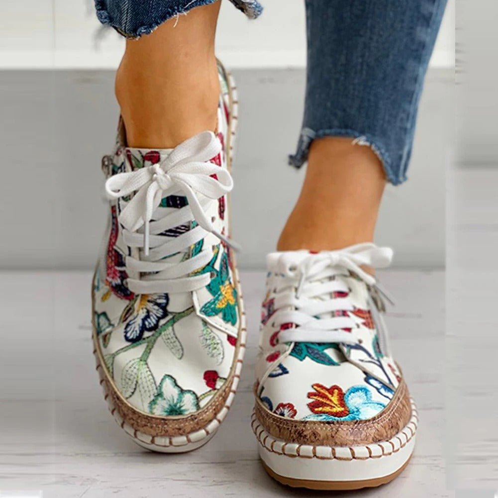 Santorini | Orthopedic Floral Shoes Shoes