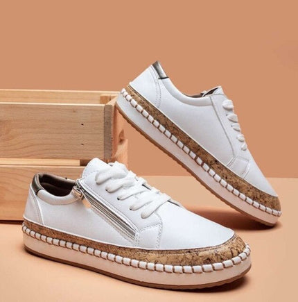 Santorini | Orthopedic Floral Shoes Pure White Shoes