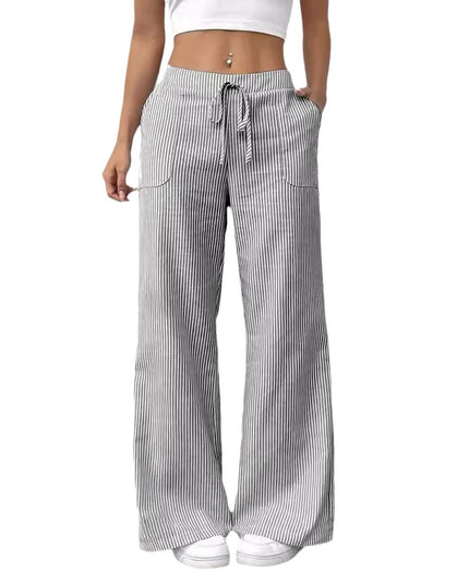 Women’s Striped Wide‑Leg Trousers Trousers