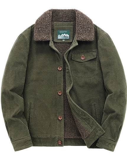 Vintage Corduroy Jacket Army Green jaket