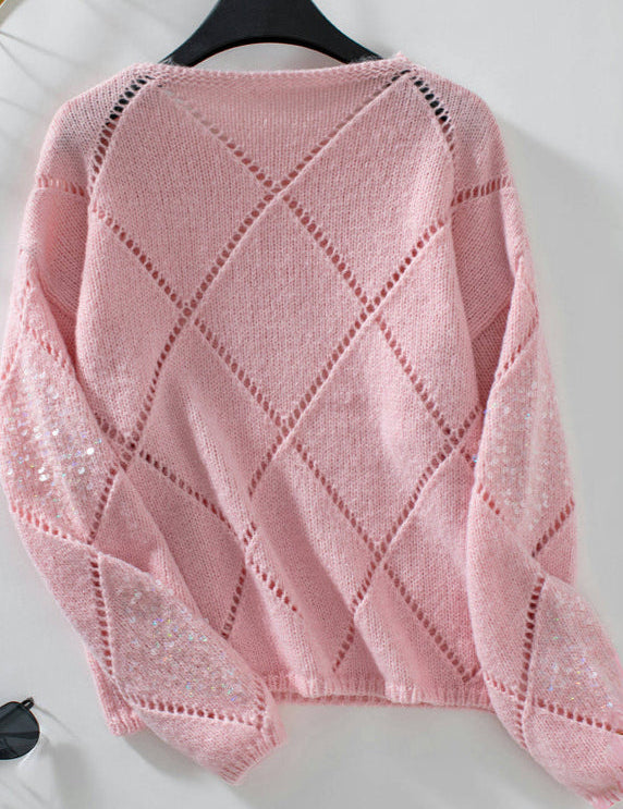 Elegant Sequin-Knit Sweater - OKOHOKO™ FASHION
