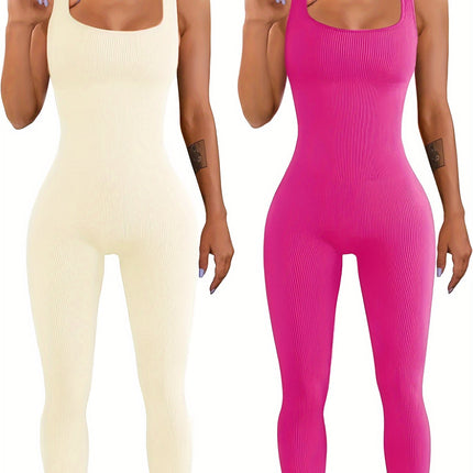 Women's Suspender Tank Top & Tights Set Beige pink Women's Tops