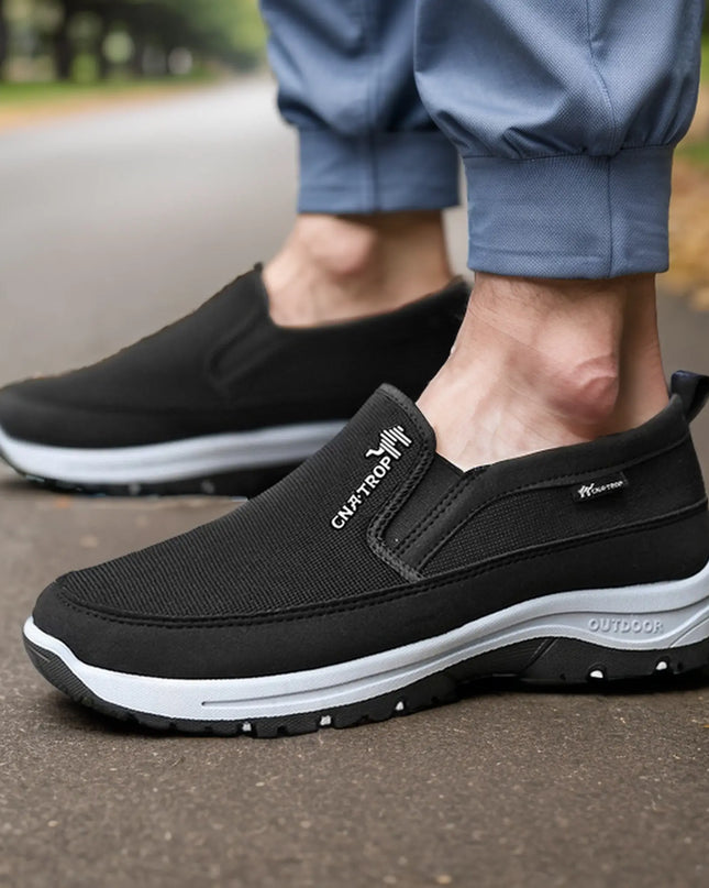 Breathable Orthopedic Travel Plimsolls Lightweight Walking Shoes Black