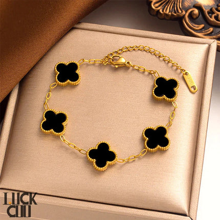 Lucky Clover Bracelet Black Bracelets