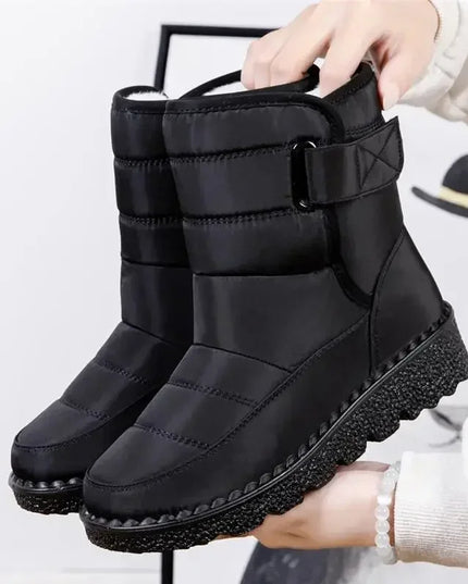 Woman Waterproof Snow Boots Black Boots