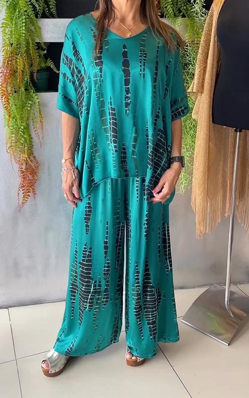 Teresa | Elegant Set Blue Two Piece