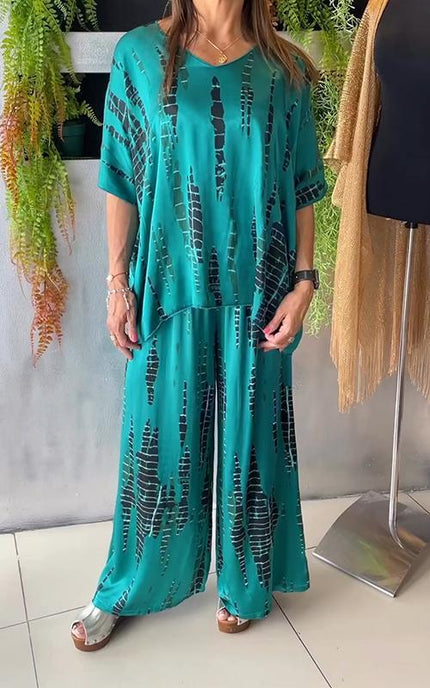 Teresa | Elegant Set Blue Two Piece