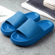 Plush Paradise Slides Blue Shoes