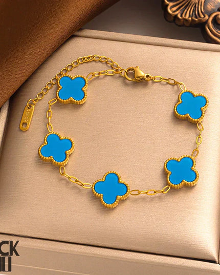 Lucky Clover Bracelet Blue Bracelets
