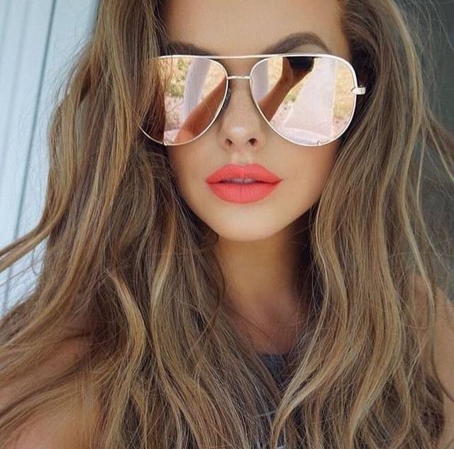 Designer Aviator Sunglasses Pink One size Sunglasses