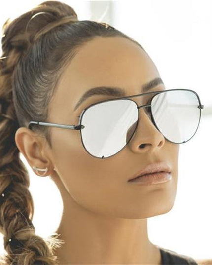 Designer Aviator Sunglasses Silver One size Sunglasses