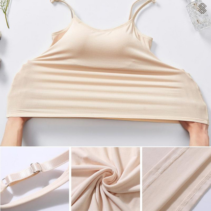 Women's Seamless Tank Top with Built-In Bra Bra