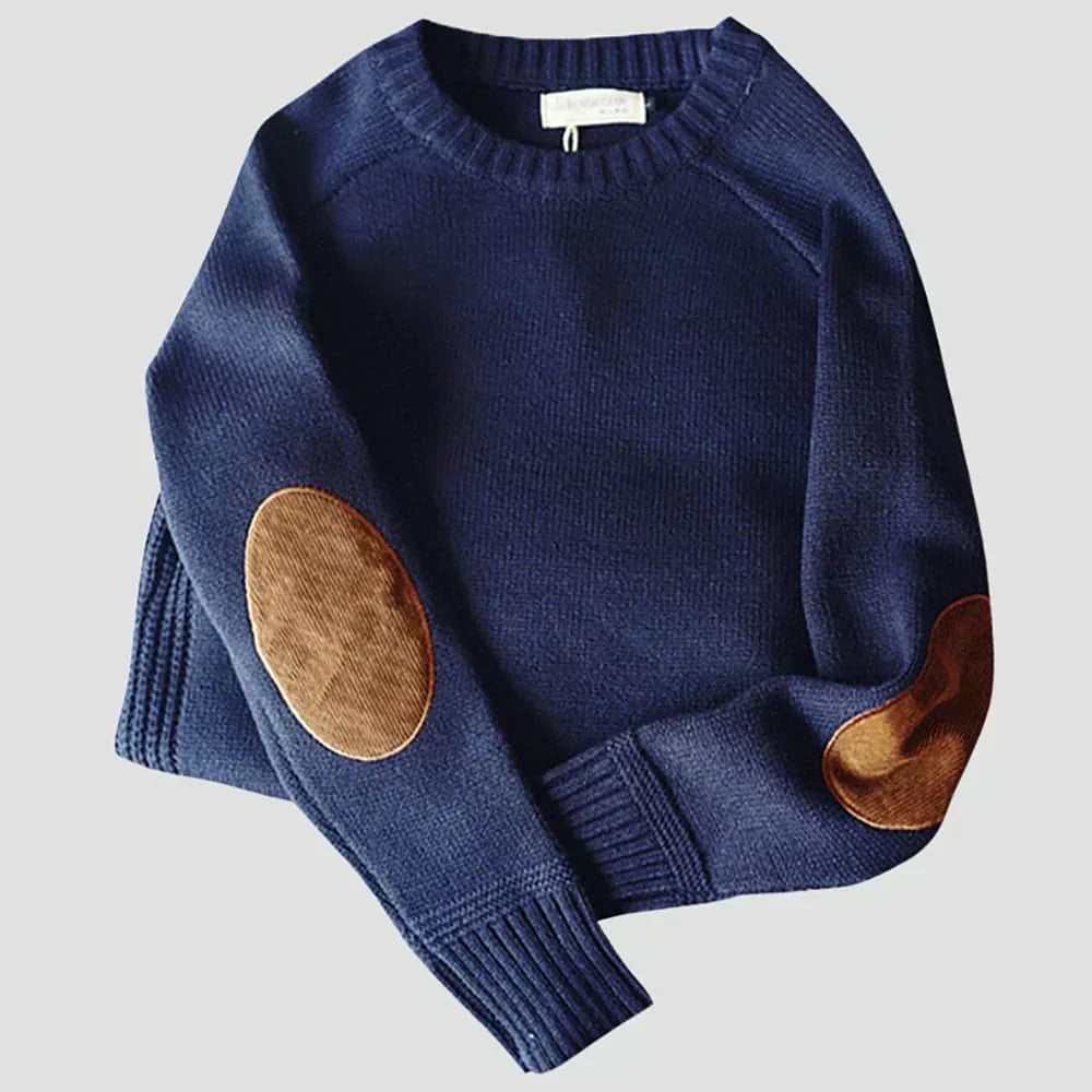 Classic Knit Sweater For Men Premium Warm Comfort Everyday Blue Sweaters