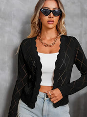 Women’s Cold‑Themed Cardigan Top Black Cardigans