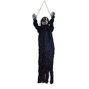 Hanging Ghost Prop for Haunted Houses Black Hair Blue Clothing Holiday Decoration